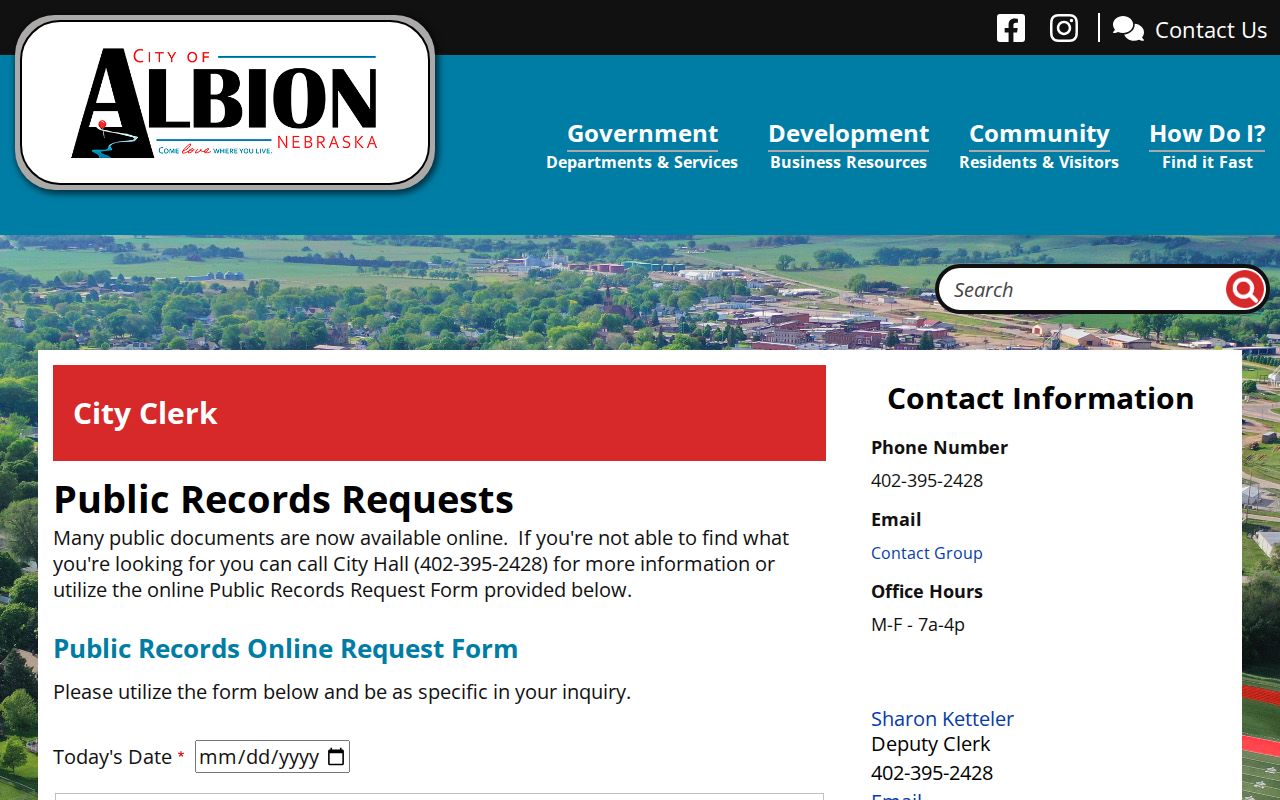 Albion online public records request form