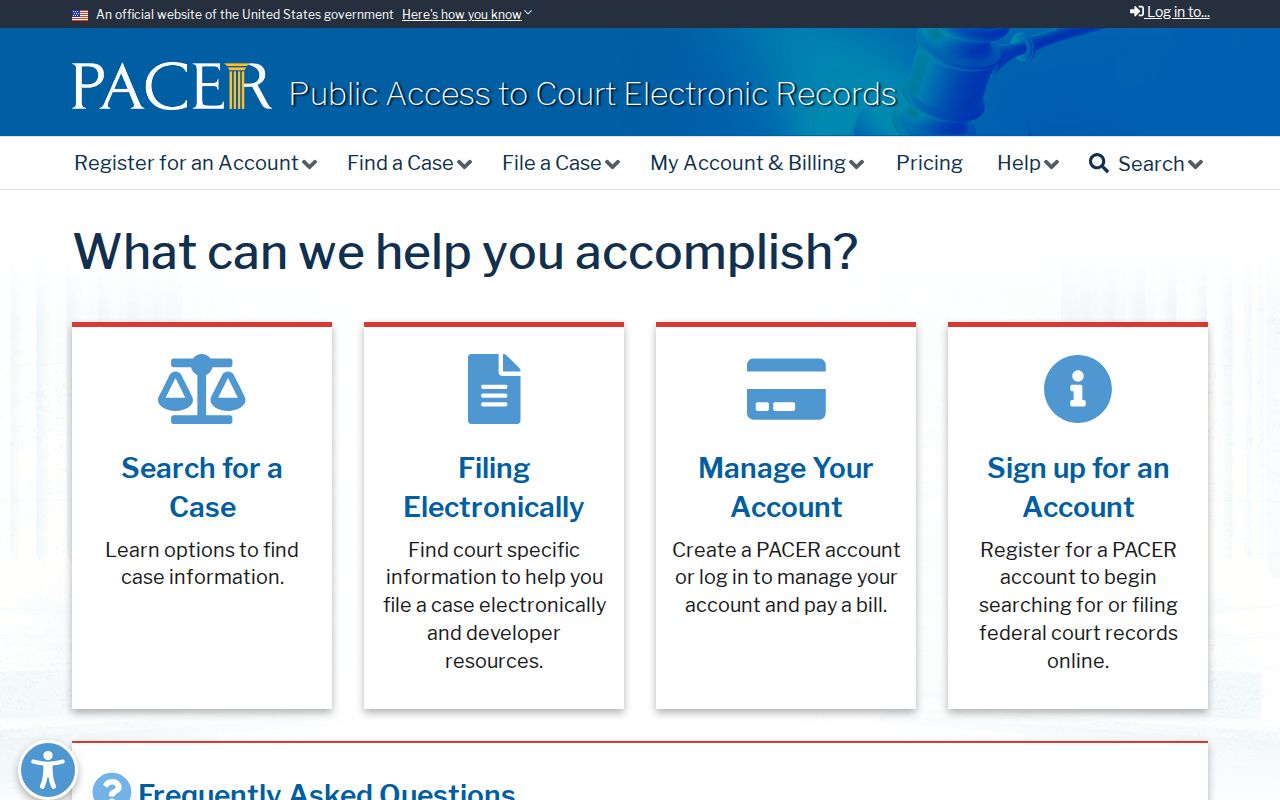 Boone County federal criminal court case access through PACER