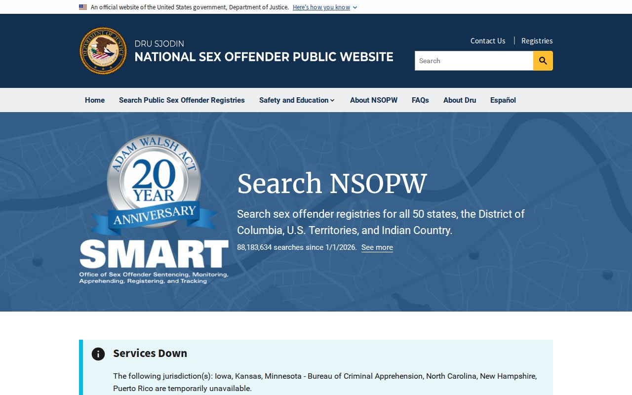 Boone County sex offender lookup through the national NSOPW search