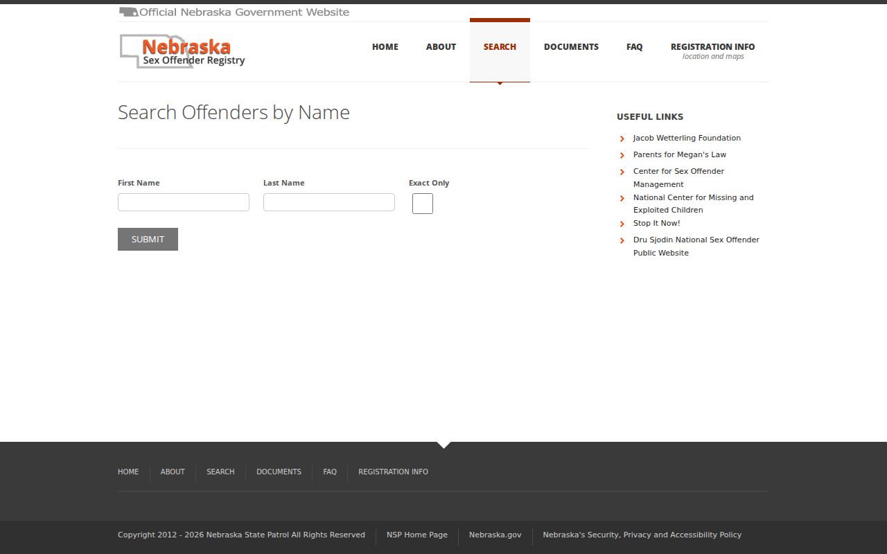 Boone County sex offender name lookup fields